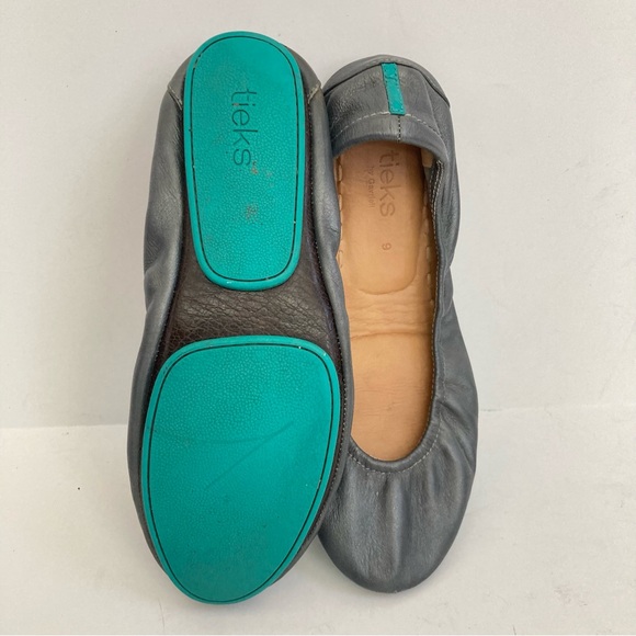 TIEKS By Gavriell Classic Leather Ballet Flats Gray sz 9 - Picture 3 of 15